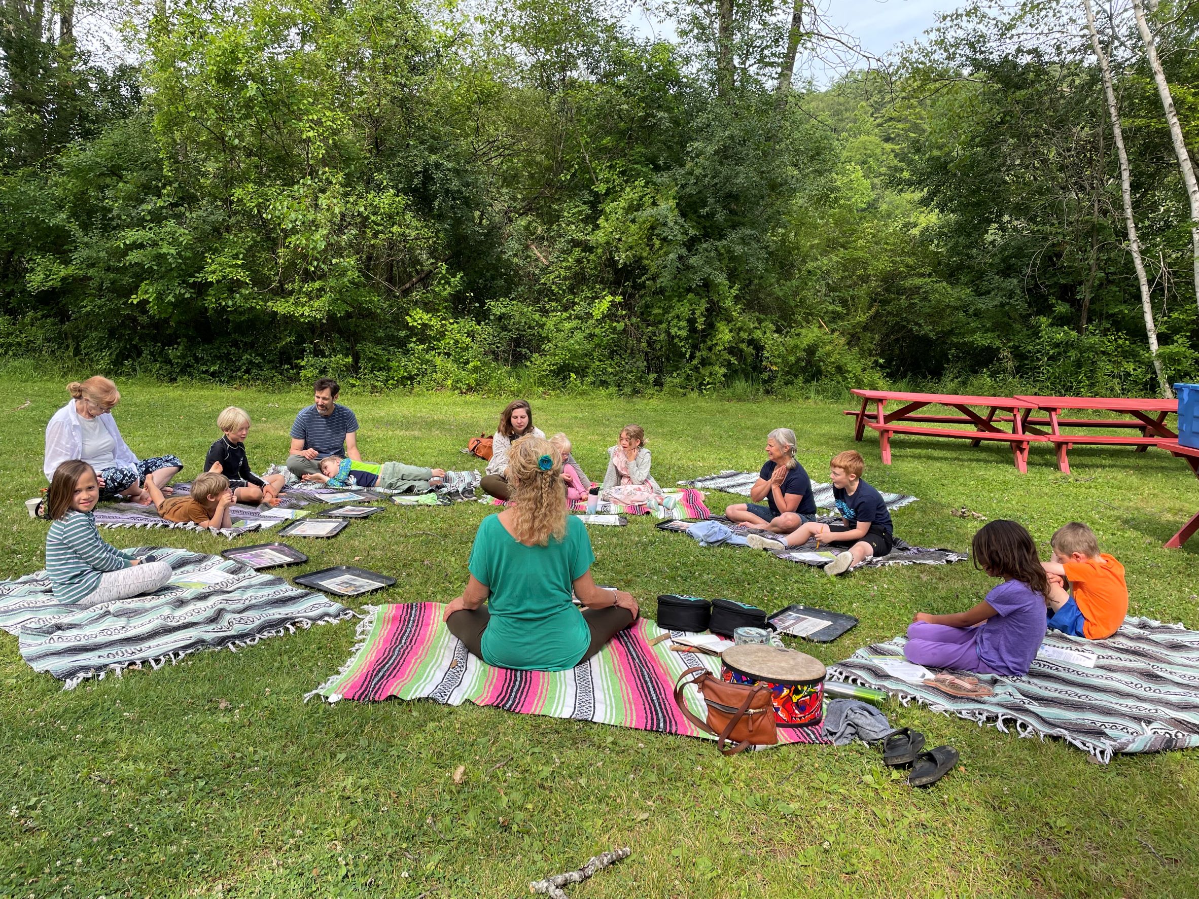 Senta Reis helps guide Lake Mansfield Explorers. 