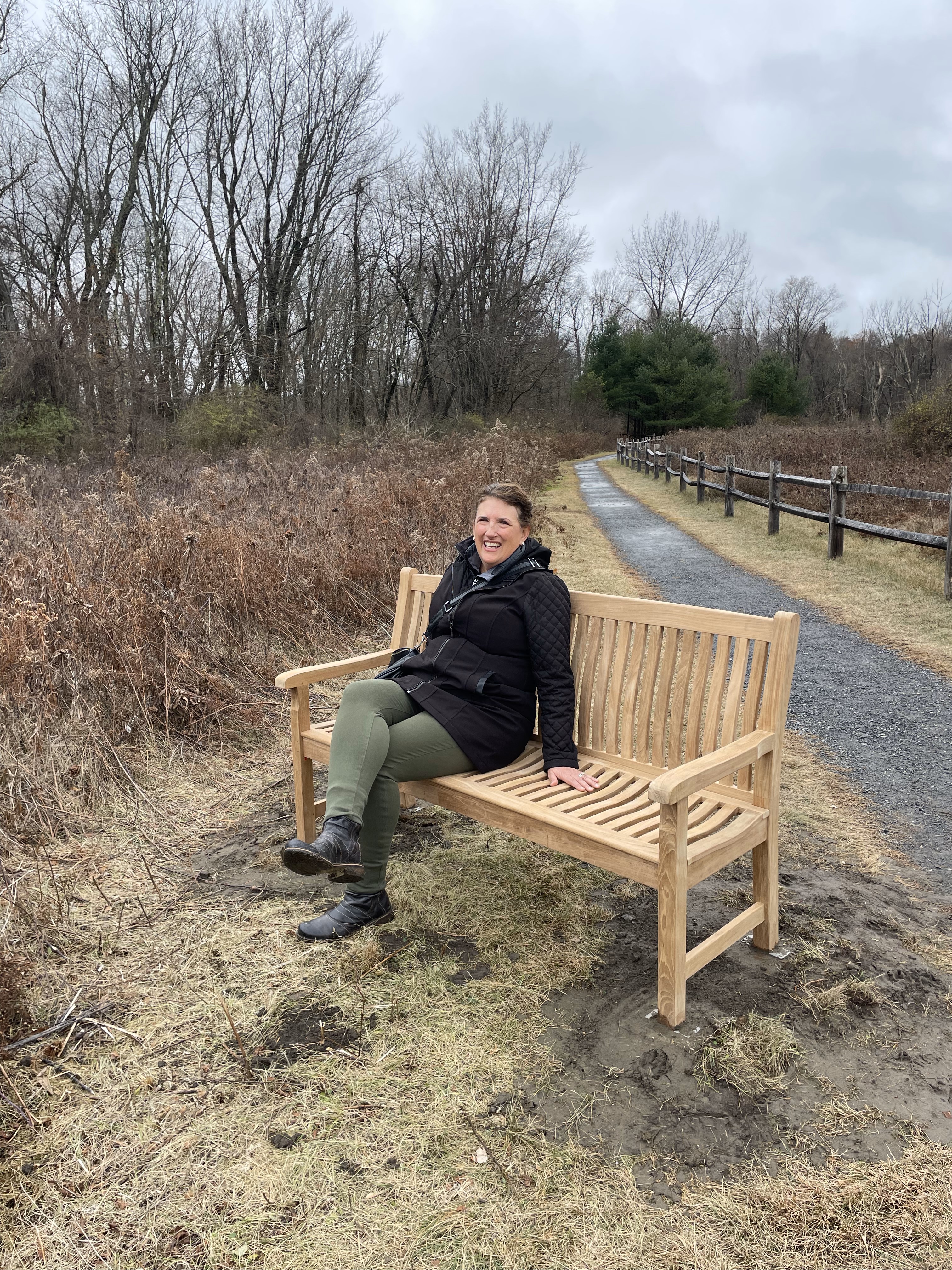 New benches are installed by GBLC on trails throughout Great Barrington. 