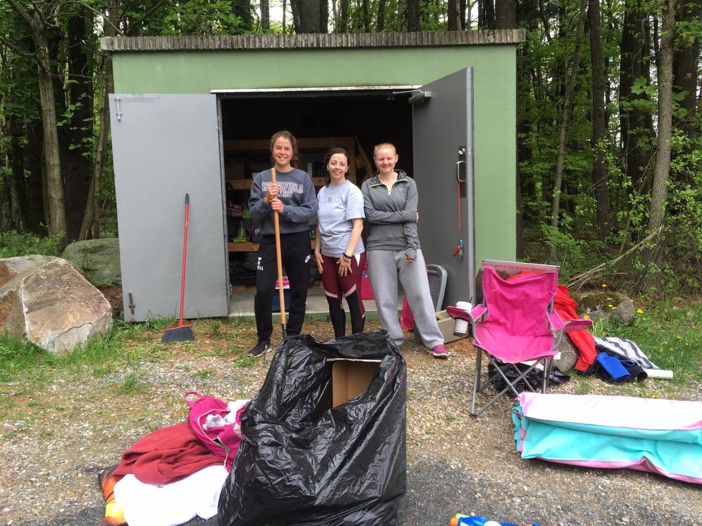 Lifeguards organized the shed for the new season and ...