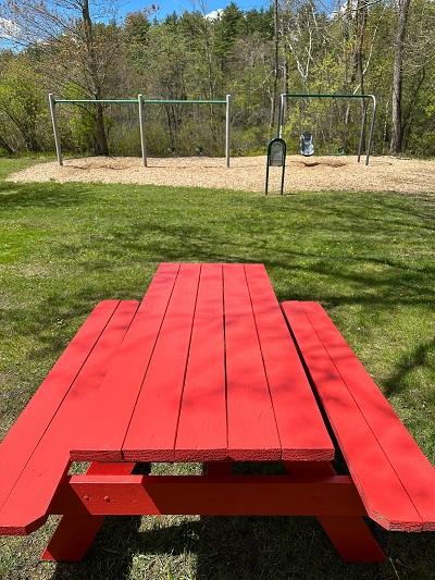Now tables are ready for family picnics!