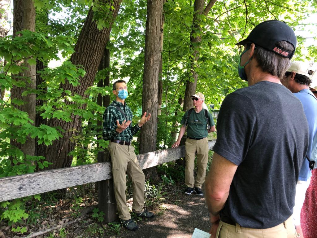 At River Walk, the group examined the bark of many riparian trees, especially the large, beautifully textured, cottonwoods.