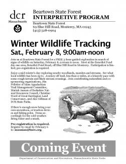 Winter Wildlife Tracking flyer