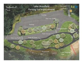Lake Mansfield construction map parking area