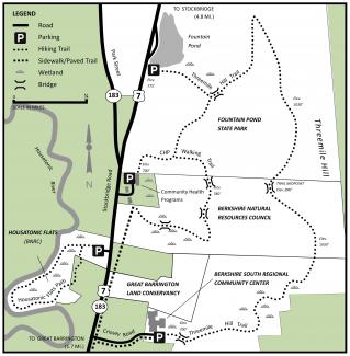 Threemile Hill trails map