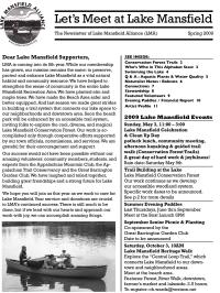Lake Mansfield Newsletter Cover - 2009