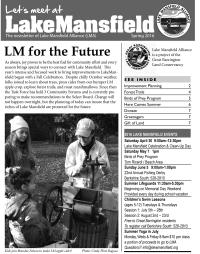 Lake Mansfield Newsletter Cover - 2016